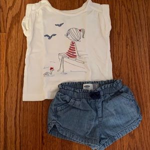 Gap & Old Navy Shirt & Shorts Set